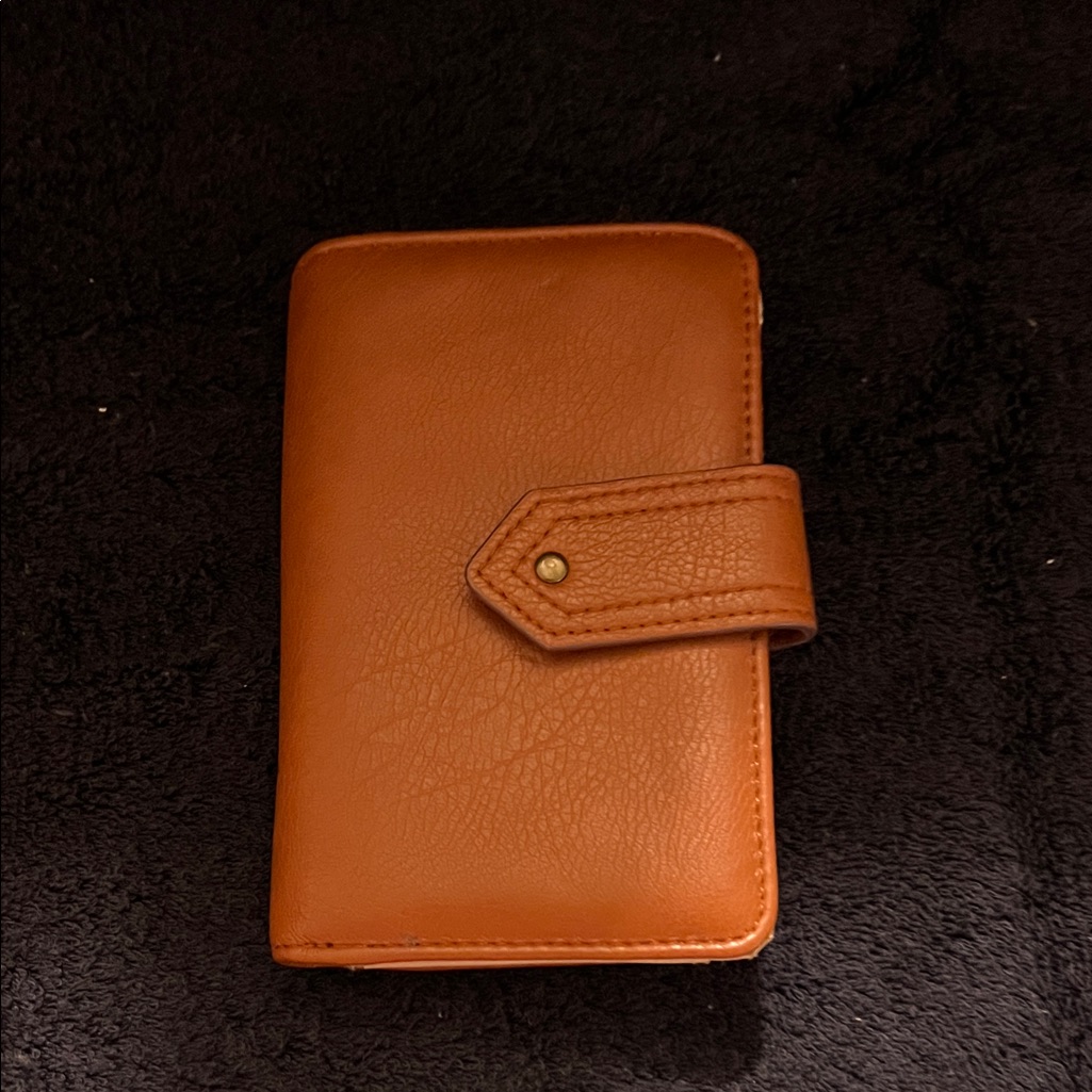 Tan Womens Leather Card Holder Wallet